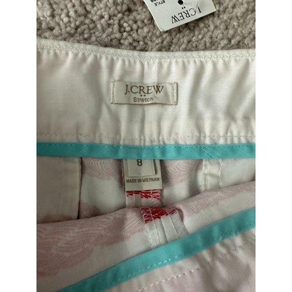 J CREW Rope Print Striped Stretch Shorts Size 8 NEW - Picture 6 of 9